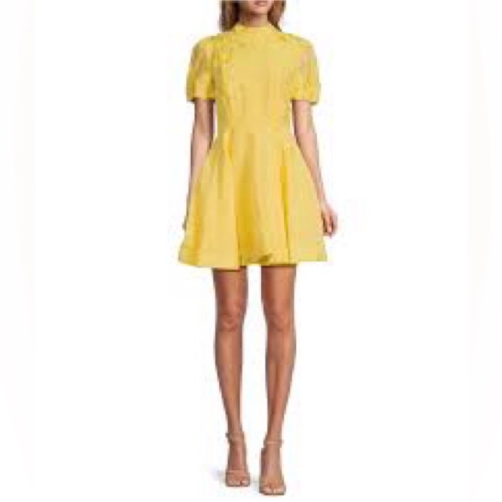 NWT Antonio Melani
Iris Linen Blend Floral Applique Mock Neck A-Line Mini Dress - Picture 5 of 10